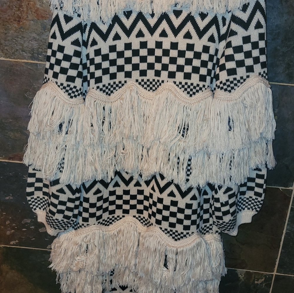 House of Harlow 1960 Bone X Revolve Ash Duster Size Medium - Picture 2 of 10